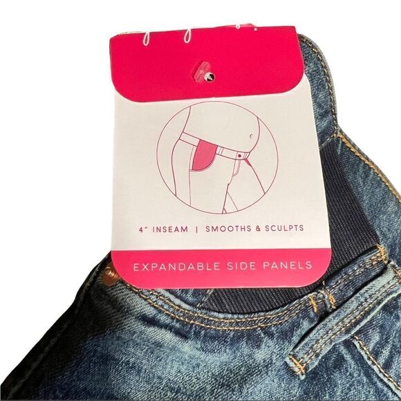 NWT Side Panel Midi Maternity Jean Shorts - Isabel Maternity by Ingrid & Isabel™ - Picture 5 of 6